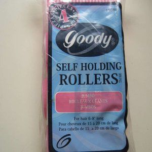 4 Goody Special Jumbo Self Holding Rollers Classic Hair Curler Old Style Hook